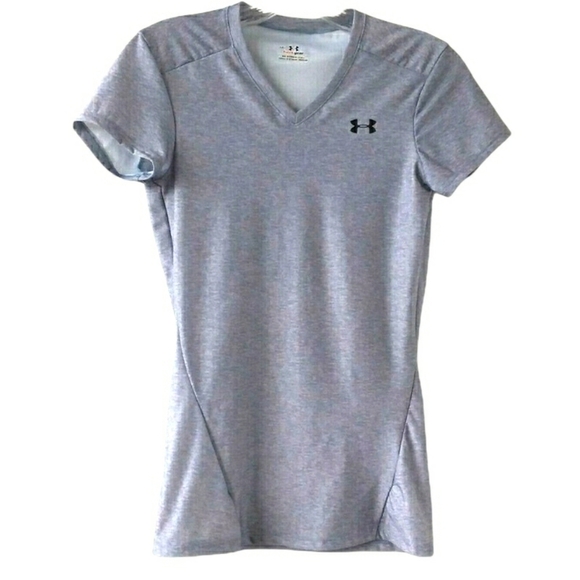 Under Armour Girl's Heat Gear V-Neck Athletic Top - Picture 1 of 6